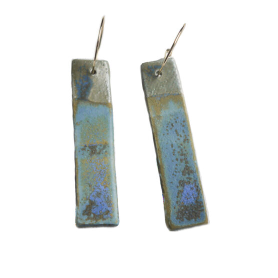 Seascape ceramic earrings