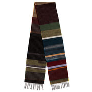 Burgundy striped scarf