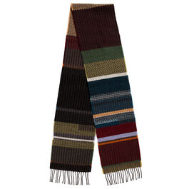 Burgundy striped scarf