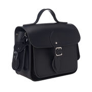Navy leather Cambridge camera bag