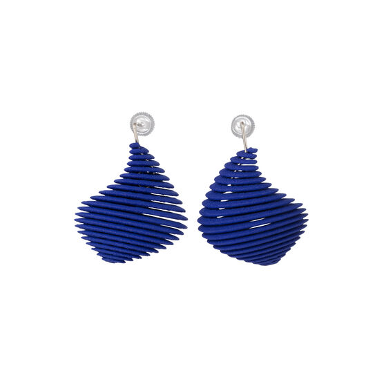 Blue Helix 3D printed earrings