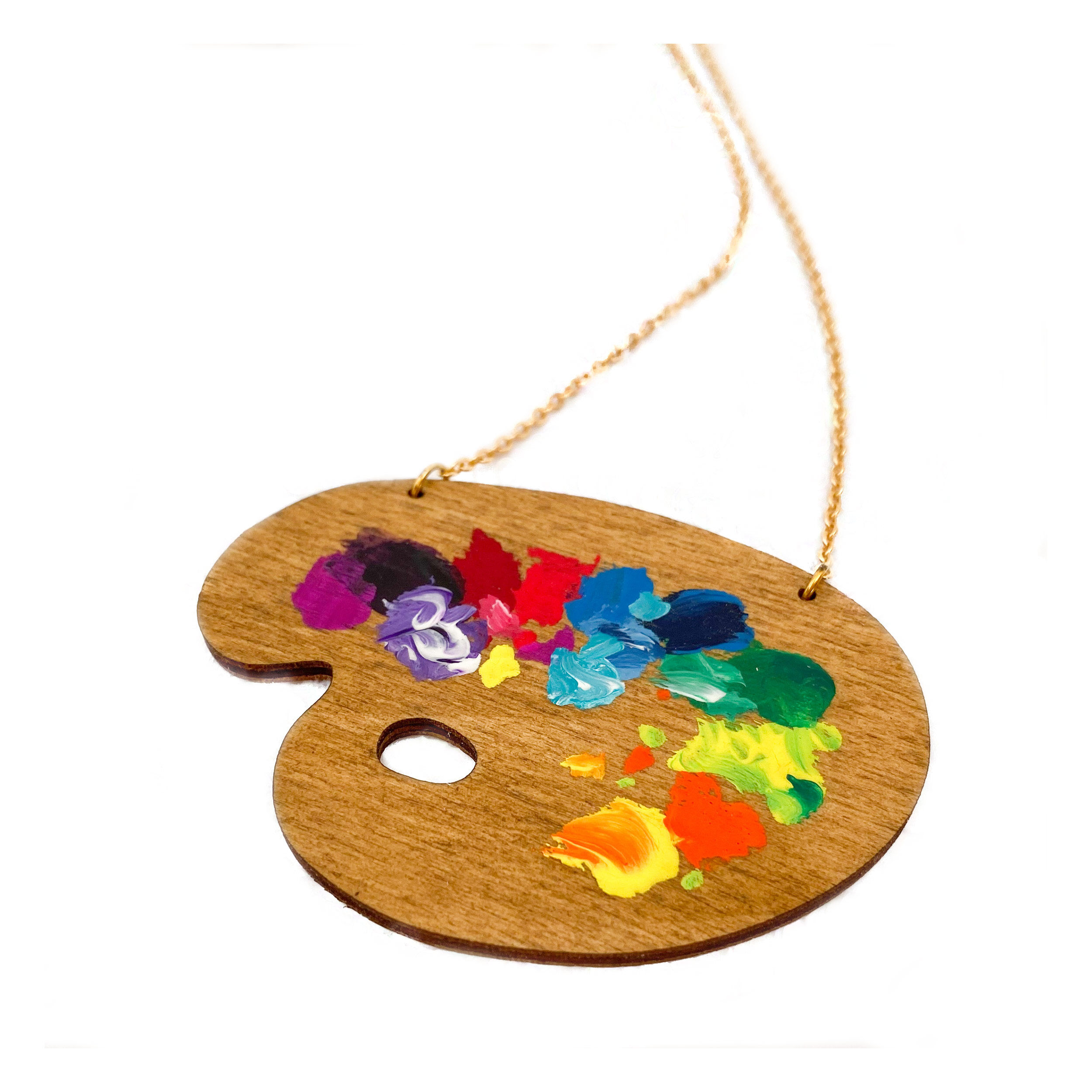 Art store palette necklace