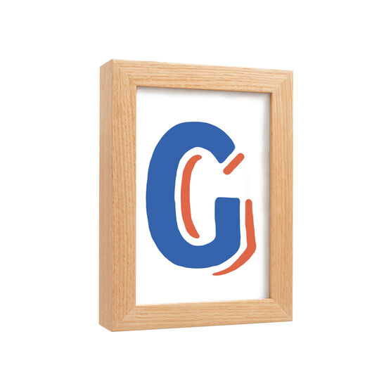 Bob and Roberta Smith Bobs Alphabet framed A6 print: G