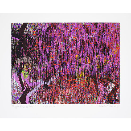 Purple Rain, 2024, Samia Halaby Limited Edition 2