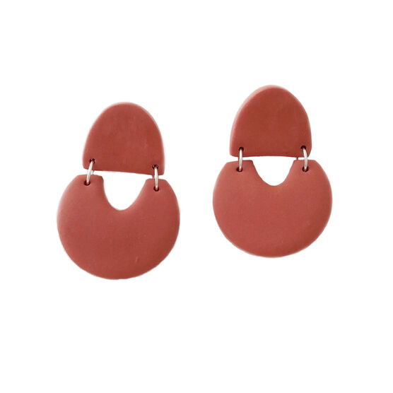 Rust geometric earrings