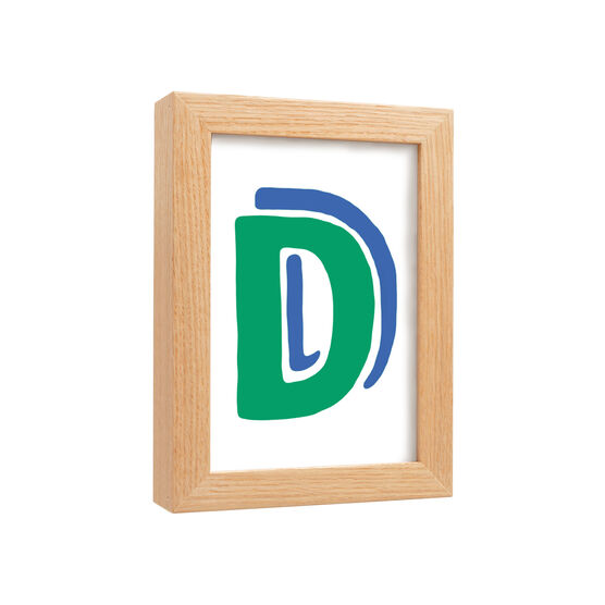 Bob and Roberta Smith Bobs Alphabet framed A6 print: D