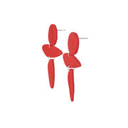 Lua red drop earrings