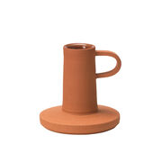 Terracotta candle holder with handle