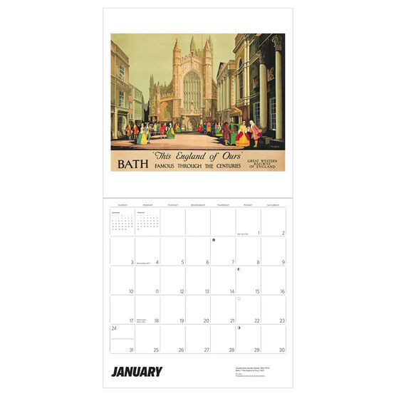 England By Rail: Vintage Travel Posters Calendar 2027