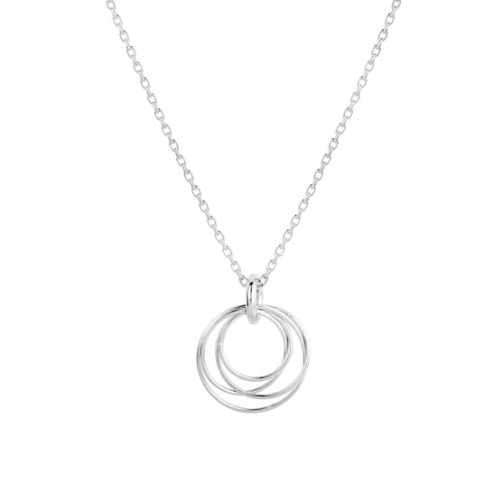 Cluster sterling silver necklace