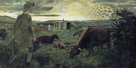 Evelyn Dunbar: A Land Girl and the Bail Bull