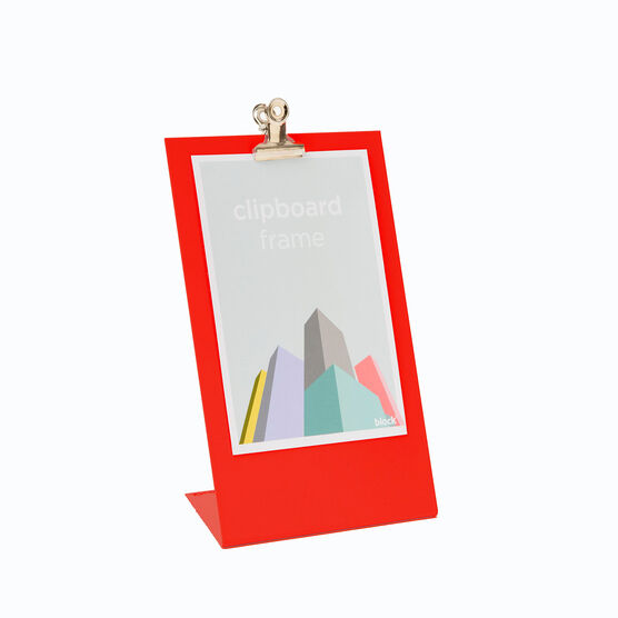 Red clipboard frame