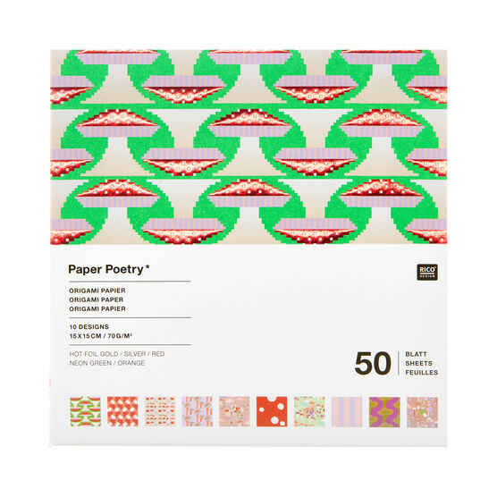 Mushrooms origami paper