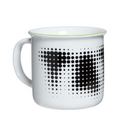 White and green Tate mug