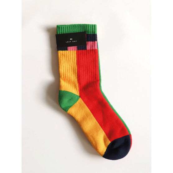 Lazy Oaf mismatched colour block socks