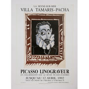 Picasso Linograveur 1992 rare vintage poster
