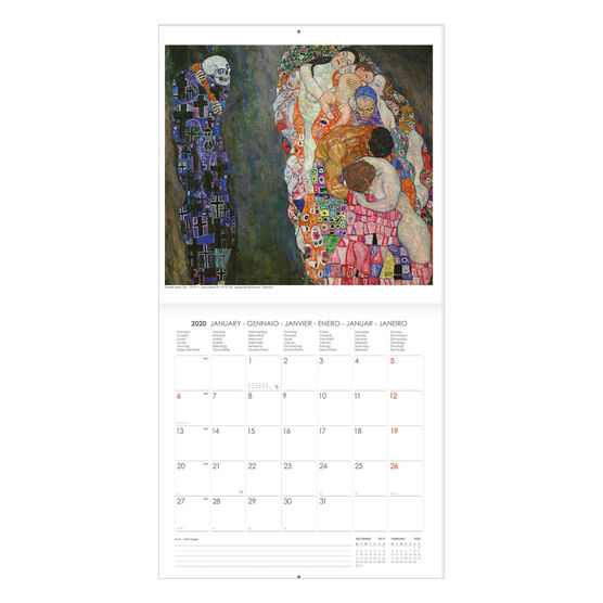 Klimt 2020 calendar