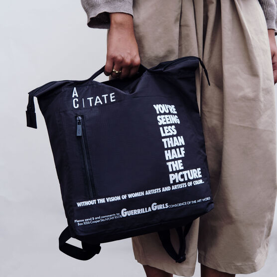 Ally Capellino Guerrilla Girls black rucksack