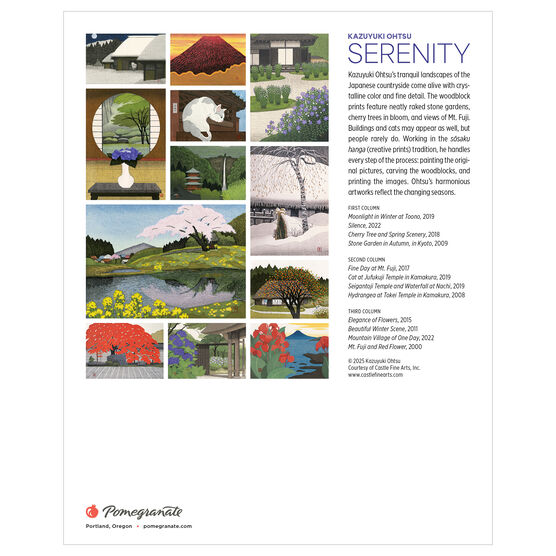 Serenity: Kazuyuki Ohtsu 2026 mini wall calendar