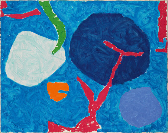 Patrick Heron: Four Blues with Pink
