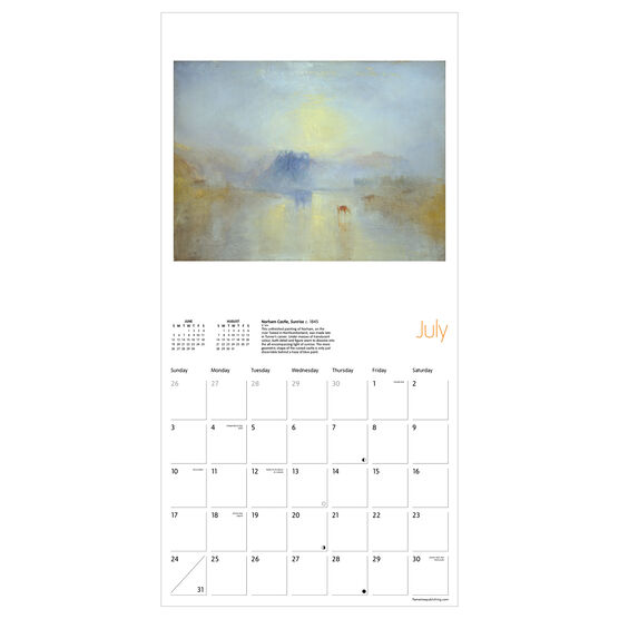 J.M.W. Turner 2022 wall calendar Books Tate Shop Tate