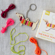 Stitch your own Sausage Dog keyring kit