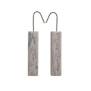 Recycled bar earrings