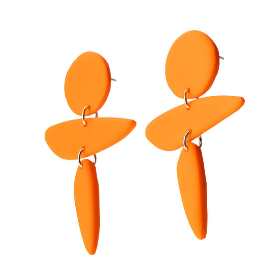 Lua orange drop earrings