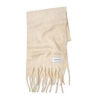Beige wide scarf