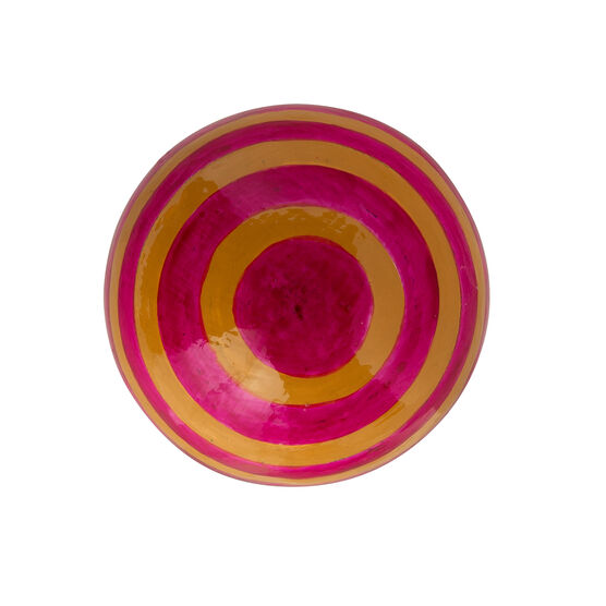 Handpainted yellow & pink bauble