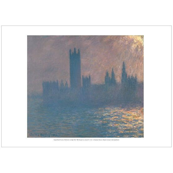 Monet: Houses of Parliament, Sunlight Effect (poster)