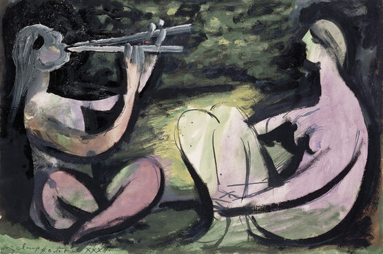 Pablo Picasso: Flute Player and Seated Nude