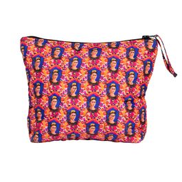 Frida Kahlo quilted zip pouch