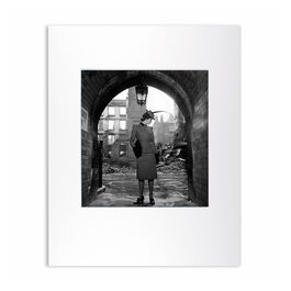 Lee Miller Model (Elizabeth Cowell) wearing Digby Morton suit mounted print