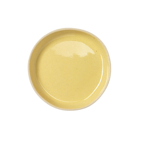 Buttermilk yellow ceramic plate