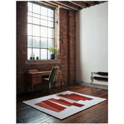 Josef Albers The Many Faces of Red rug in situ