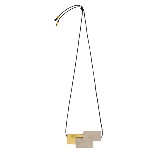 Concrete and brass necklace