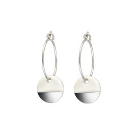 Silver dipped porcelain earrings