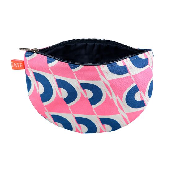 Laura Spring pink and blue circle pouch