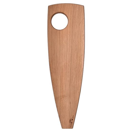 Rounded top large wooden chopping board