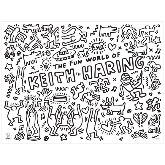 Keith Haring colouring placemats