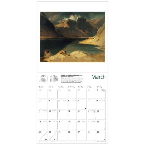Tate: British Landscapes 2025 wall calendar