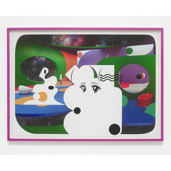 Ad Minoliti, Biósfera Peluche, 2023 framed