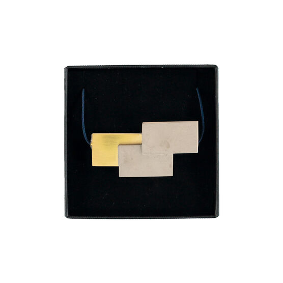 Concrete and brass necklace