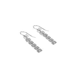 Silver link earrings