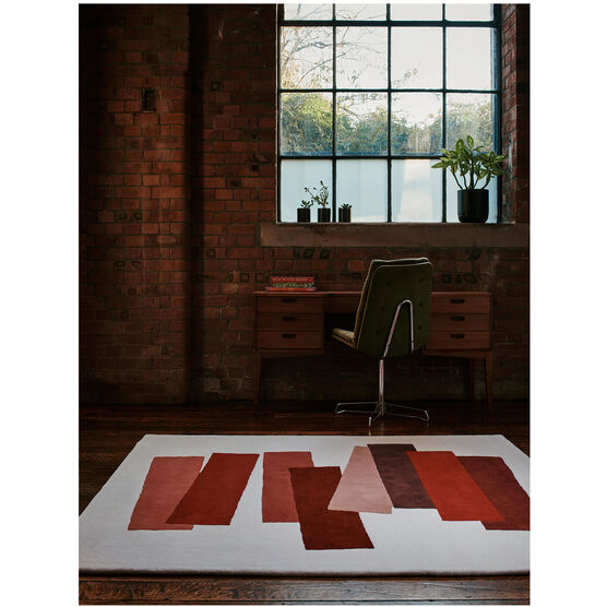 Josef Albers The Many Faces of Red rug in situ