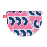 Laura Spring pink and blue circle pouch