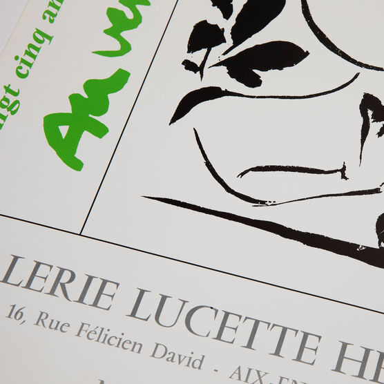 Cent Ans Picasso Galerie Lucette Herzog, 1981 rare vintage poster