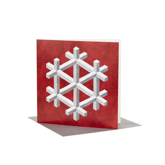 Tate RCA Christmas card Isometric Snowflake (Pack of 6)