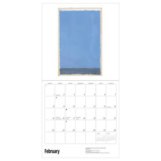 Mark Rothko 2026 wall calendar